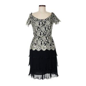 Azul by Liancarlo Couture Silver Lace Dress. Size 6.
